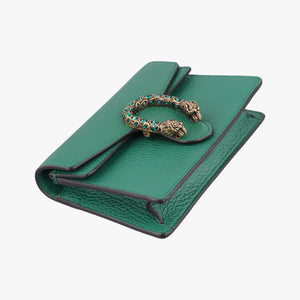 Pre-owned Gucci Dionysus Green Leather 476432 shoulderbag | stylenewstar