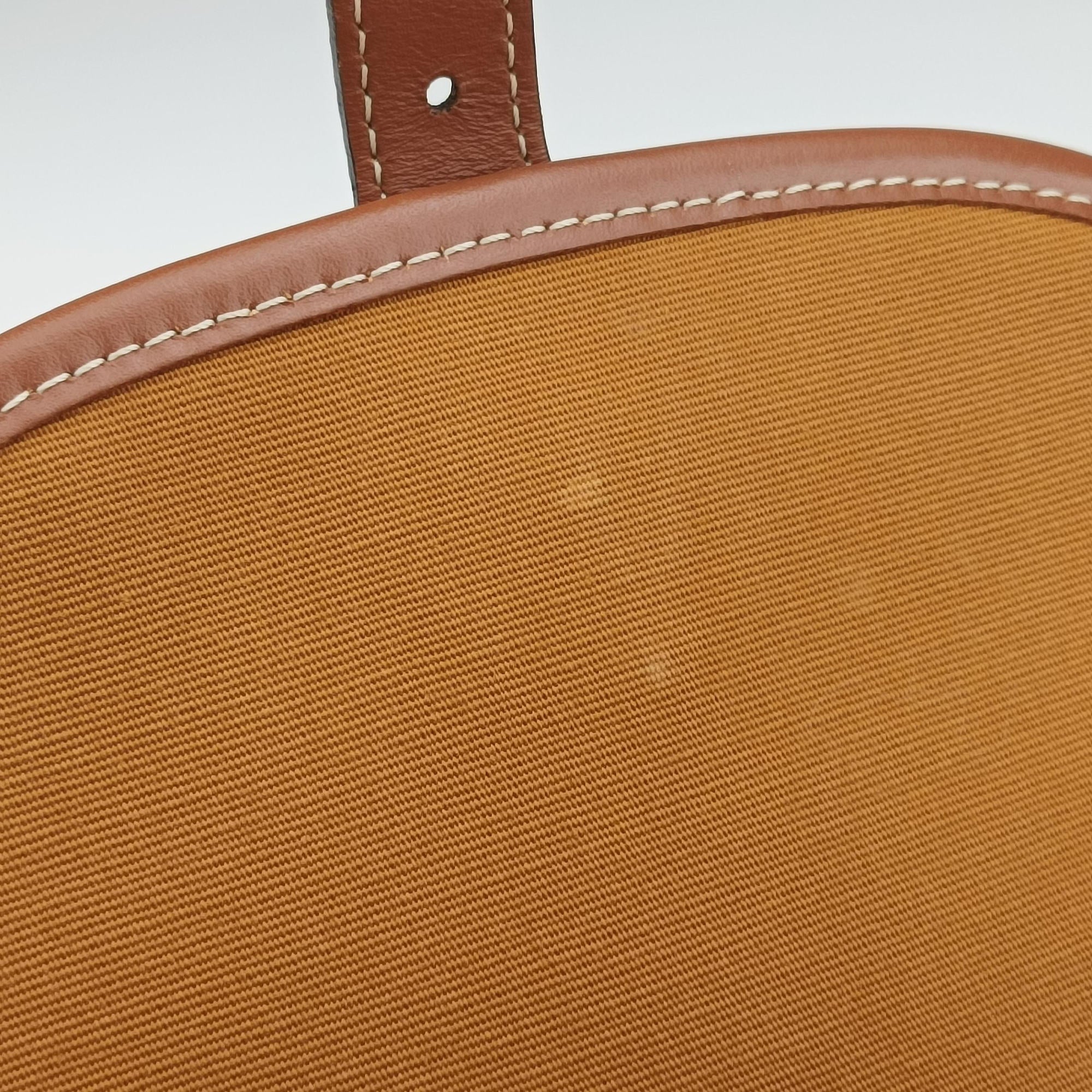 Pre-owned Celine FOLCO Triomphe Brown PVC coated canvas  shoulderbag | stylenewstar