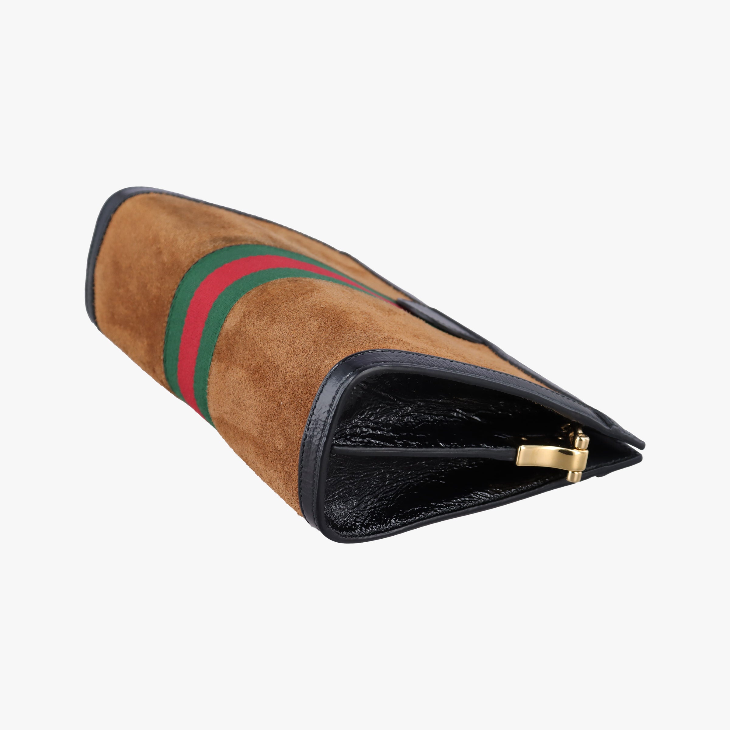 Pre-owned Gucci Ophidia Brown×black Suede×leather 503877 shoulderbag | stylenewstar