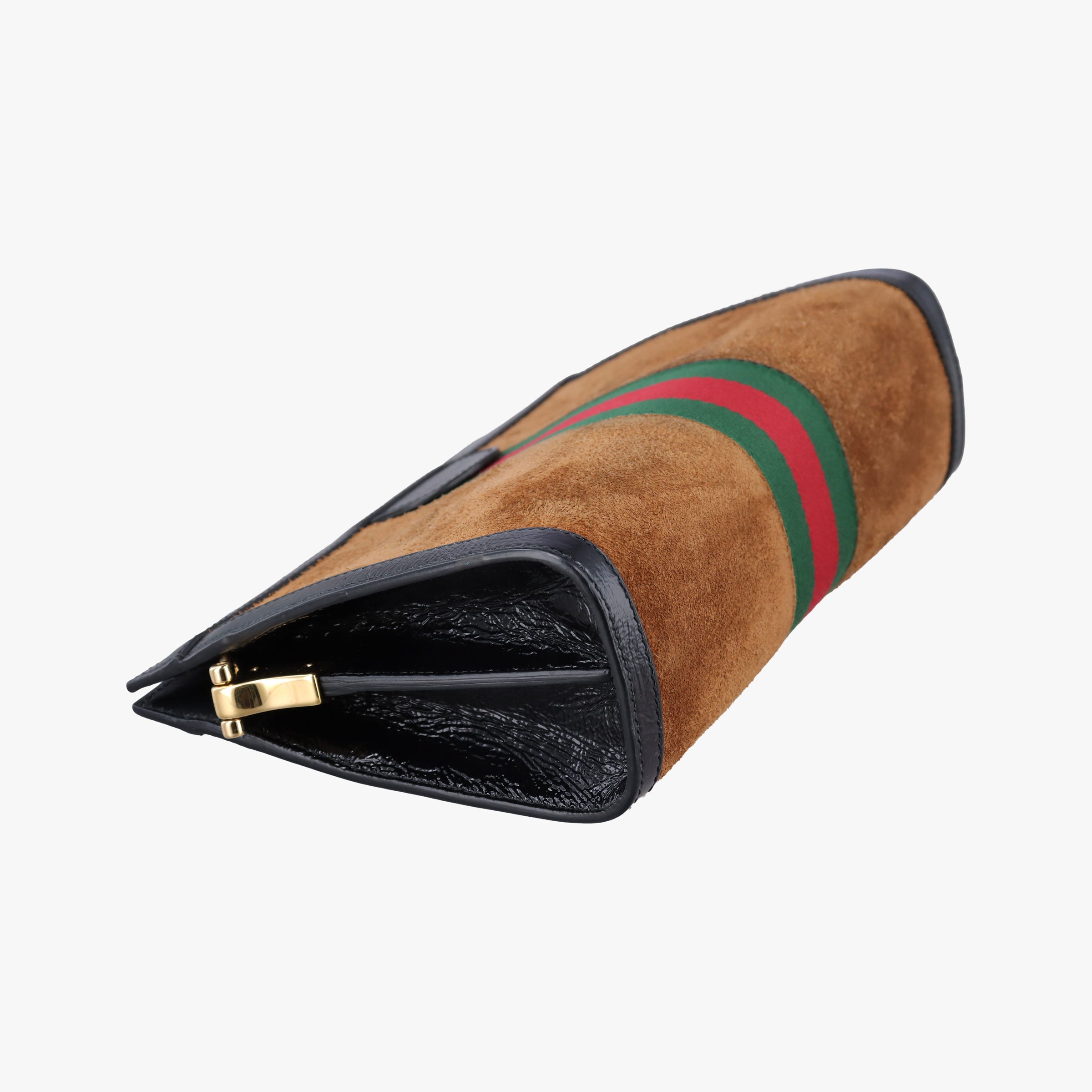 Pre-owned Gucci Ophidia Brown×black Suede×leather 503877 shoulderbag | stylenewstar