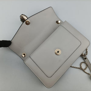 Pre-owned Bvlgari SERPENTI FOREVER White Leather  shoulderbag | stylenewstar