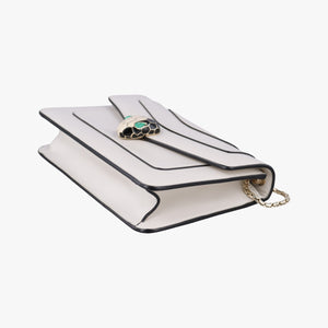 Pre-owned Bvlgari SERPENTI FOREVER White Leather  shoulderbag | stylenewstar
