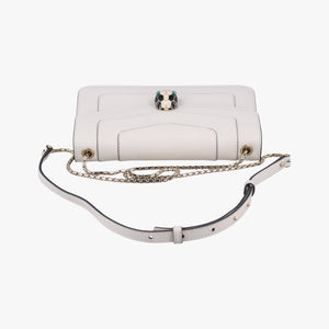 Pre-owned Bvlgari SERPENTI FOREVER White Leather  shoulderbag | stylenewstar