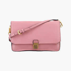 Pre-owned Miu Miu Madras Pink Leather  shoulderbag | stylenewstar