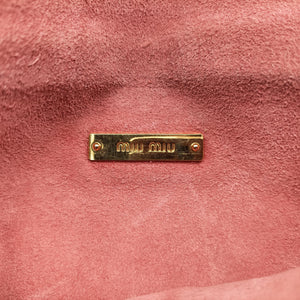 Pre-owned Miu Miu Madras Pink Leather  shoulderbag | stylenewstar