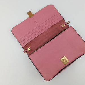 Pre-owned Miu Miu Madras Pink Leather  shoulderbag | stylenewstar