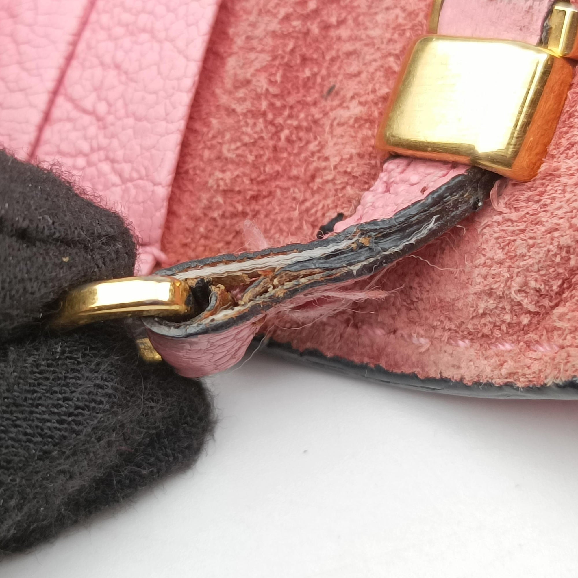 Pre-owned Miu Miu Madras Pink Leather  shoulderbag | stylenewstar