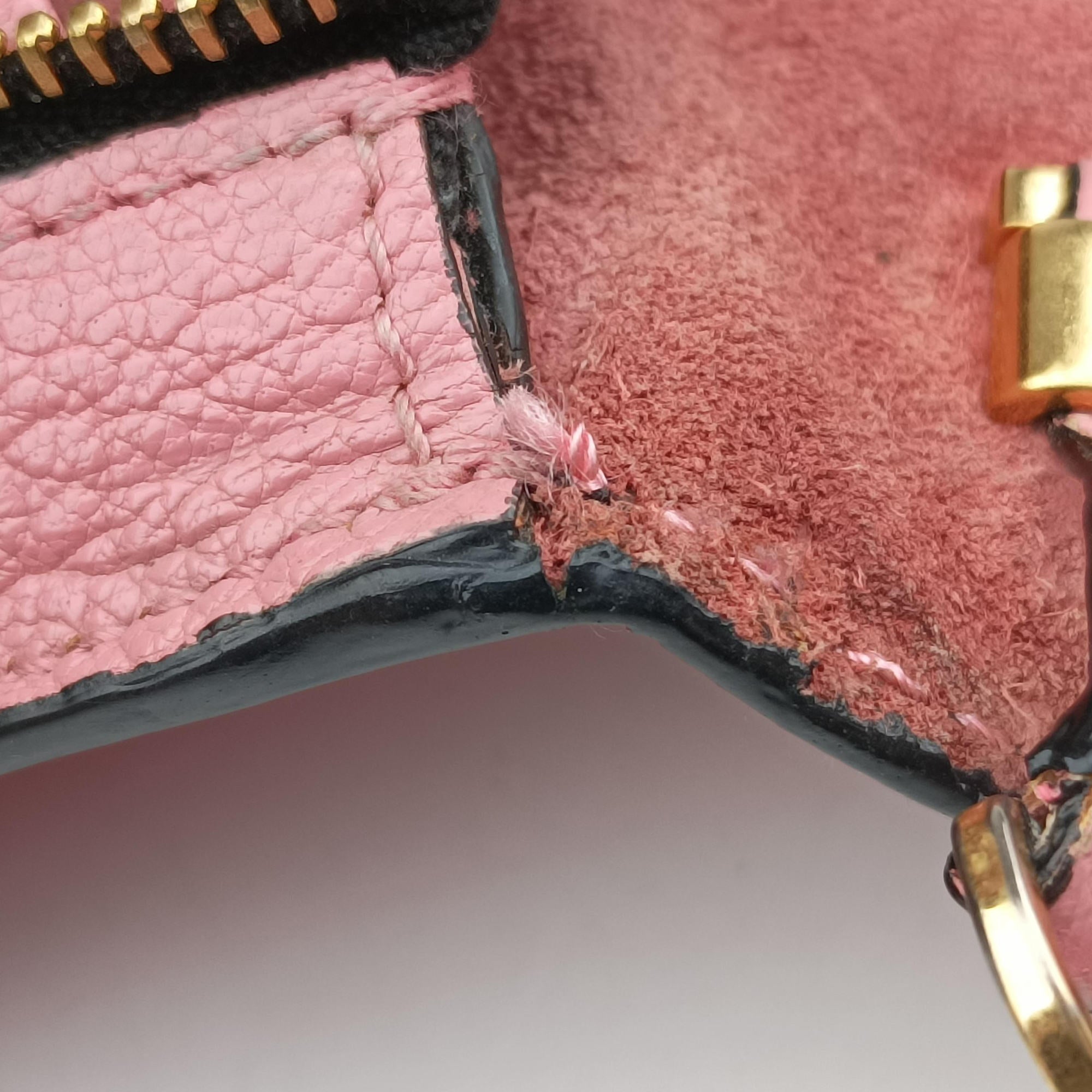 Pre-owned Miu Miu Madras Pink Leather  shoulderbag | stylenewstar