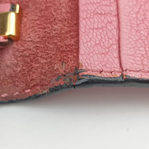 Pre-owned Miu Miu Madras Pink Leather  shoulderbag | stylenewstar