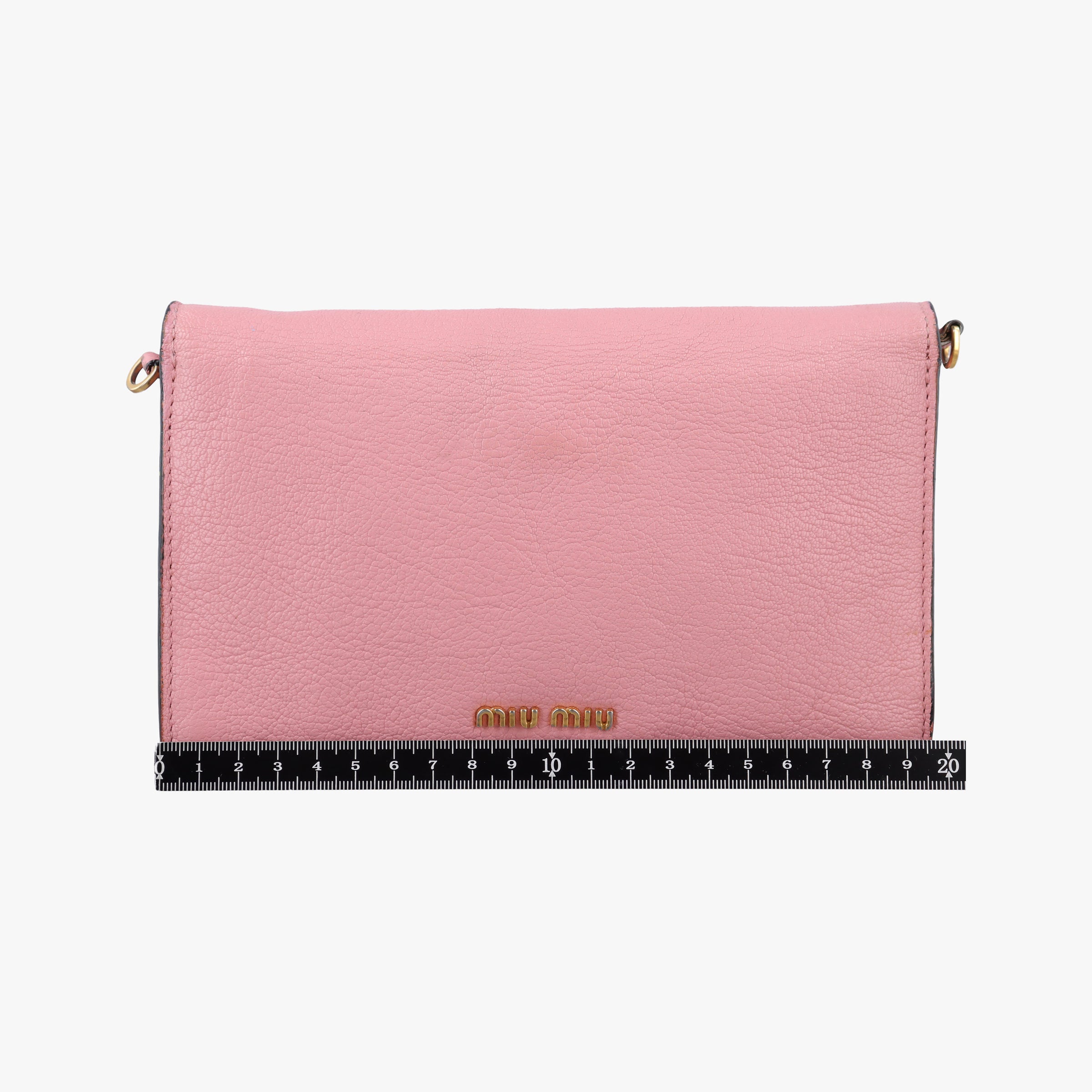 Pre-owned Miu Miu Madras Pink Leather  shoulderbag | stylenewstar