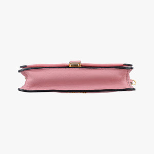 Pre-owned Miu Miu Madras Pink Leather  shoulderbag | stylenewstar