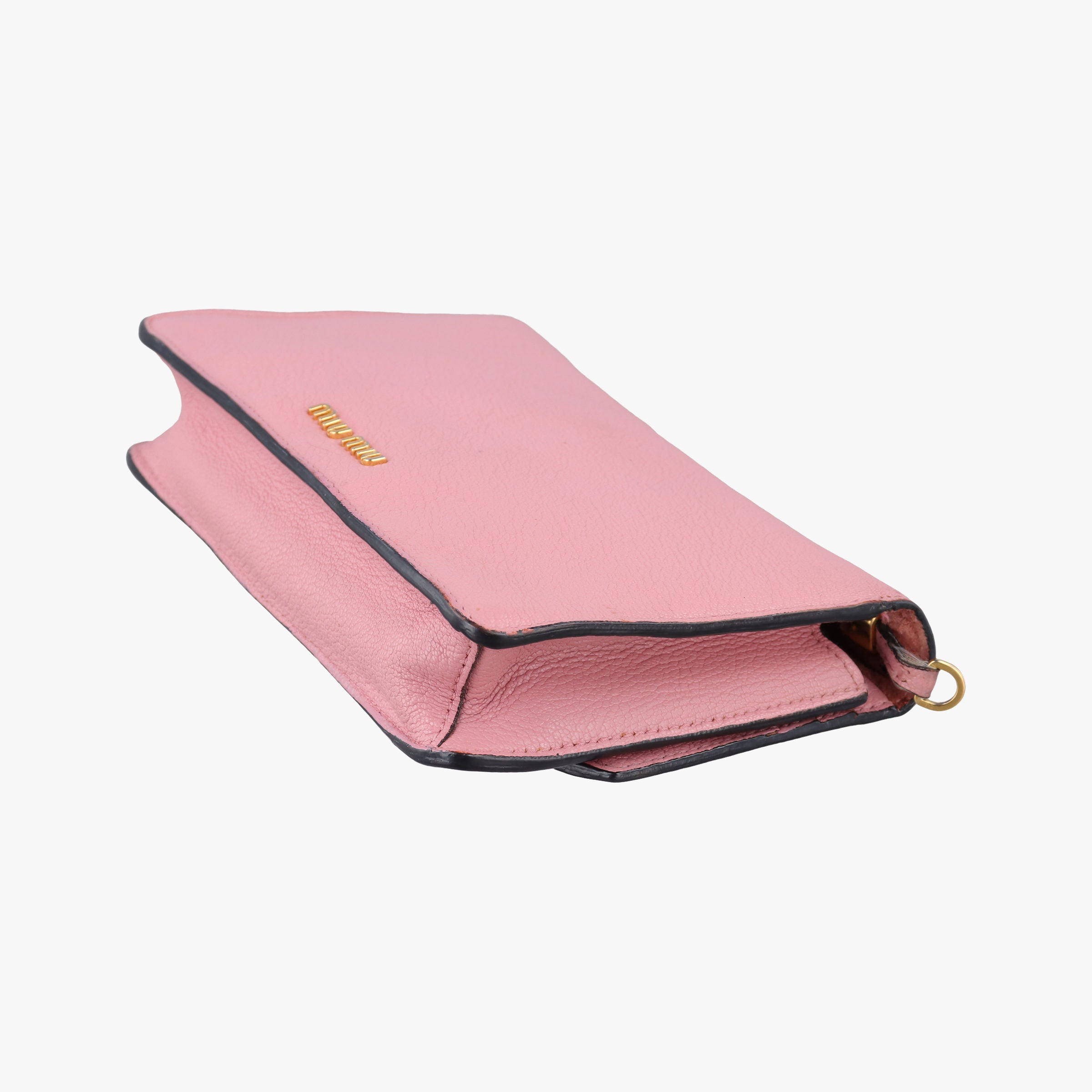 Pre-owned Miu Miu Madras Pink Leather  shoulderbag | stylenewstar
