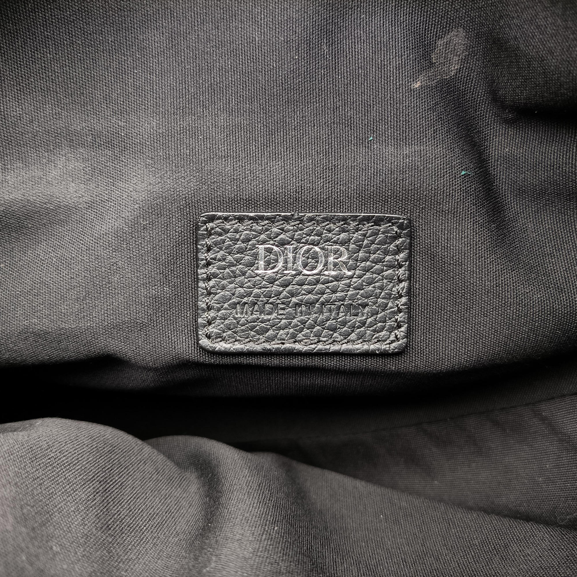 Pre-owned Christian Dior saddle Navy×Gray Jacquard  crossbodybag | stylenewstar