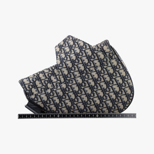 Pre-owned Christian Dior saddle Navy×Gray Jacquard  crossbodybag | stylenewstar