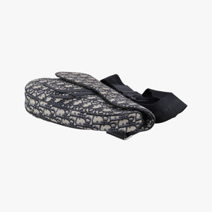 Pre-owned Christian Dior saddle Navy×Gray Jacquard  crossbodybag | stylenewstar