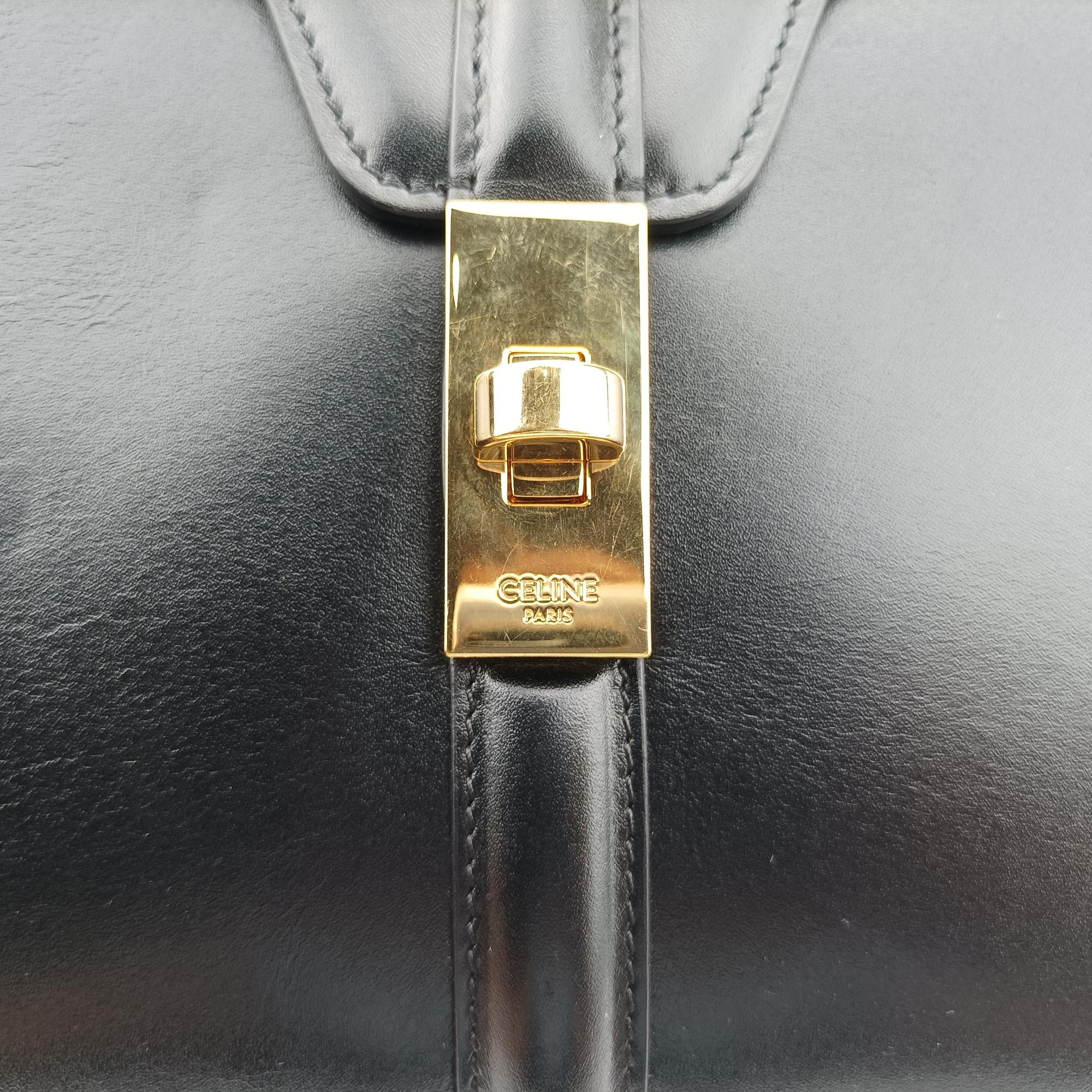 Vintage Celine 16 Bag Black Calfskin  shoulderbag | stylenewstar