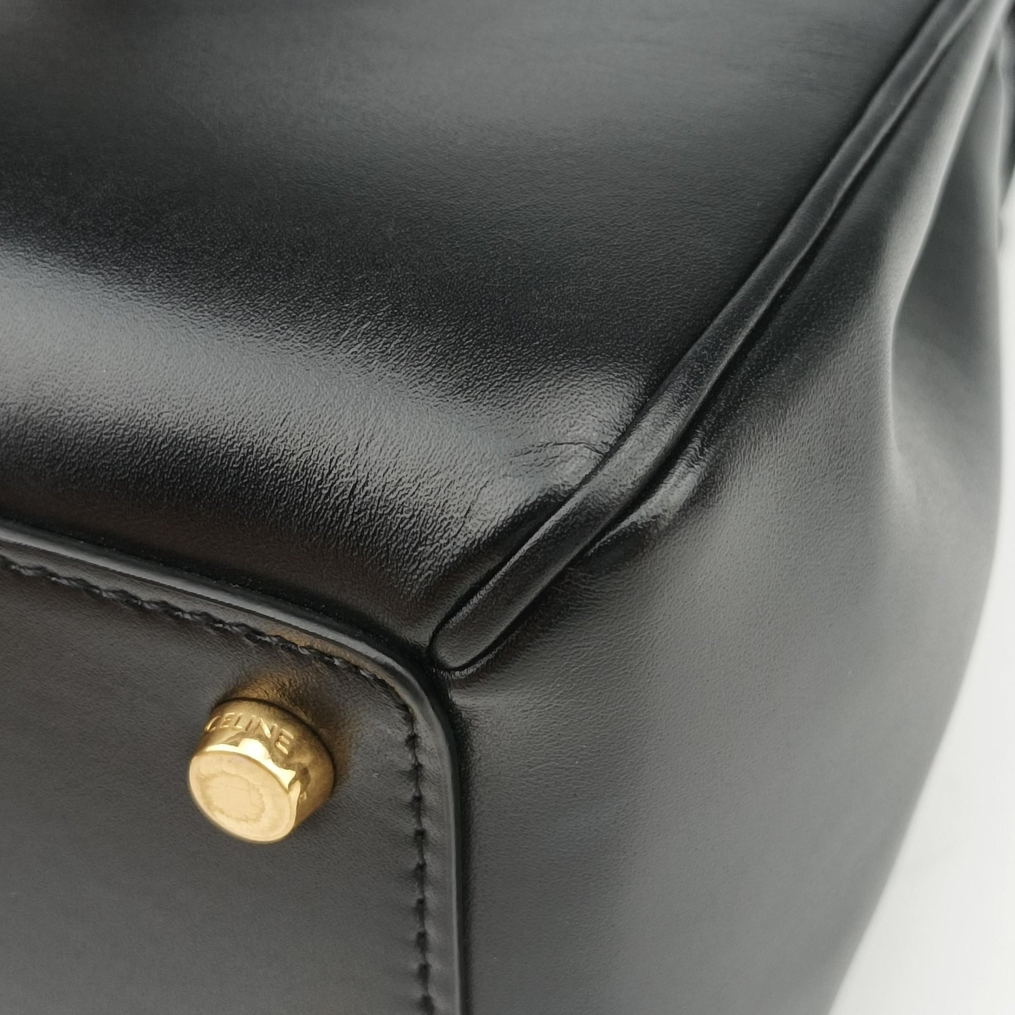 Vintage Celine 16 Bag Black Calfskin  shoulderbag | stylenewstar