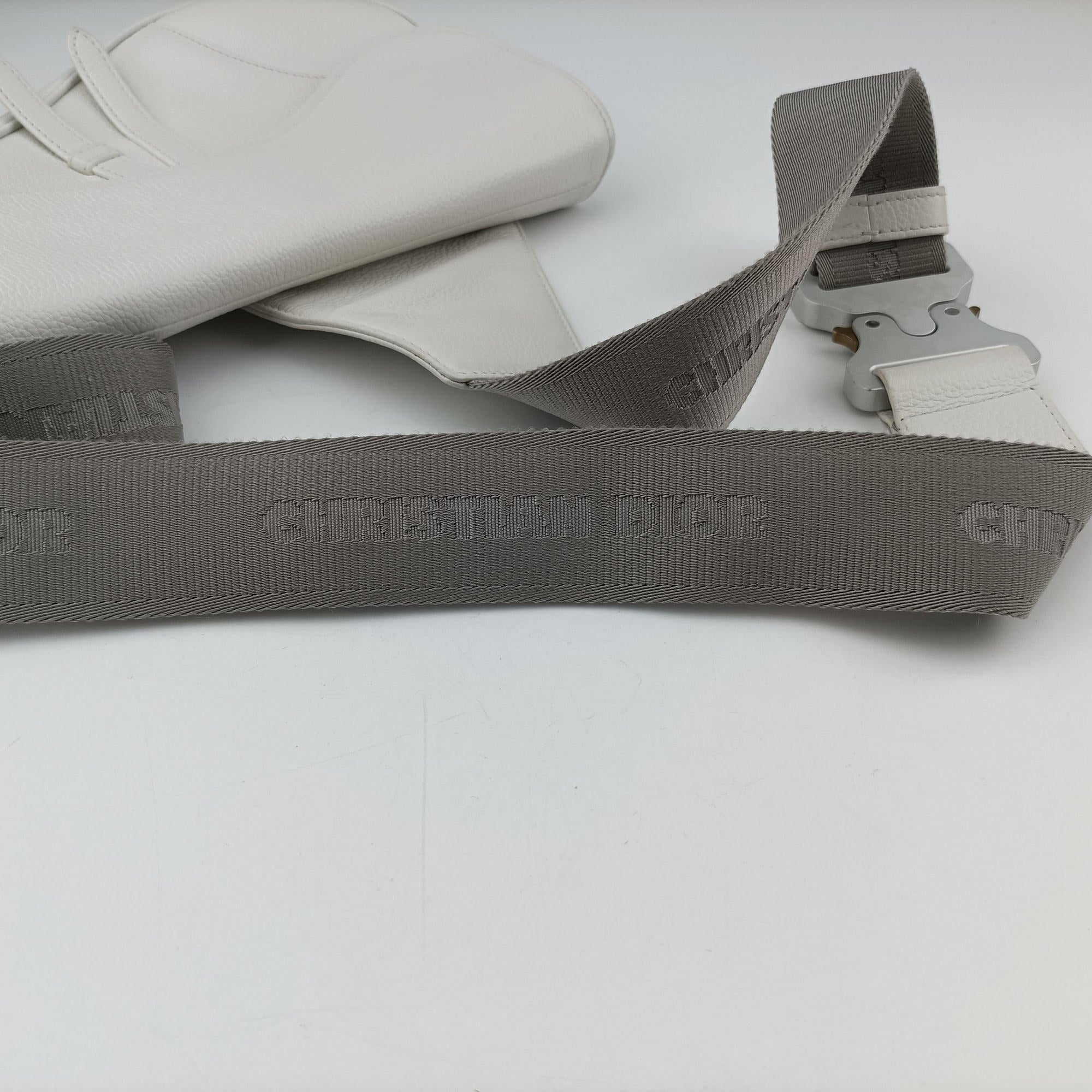 Vintage Christian Dior Saddle White leather  shoulderbag | stylenewstar