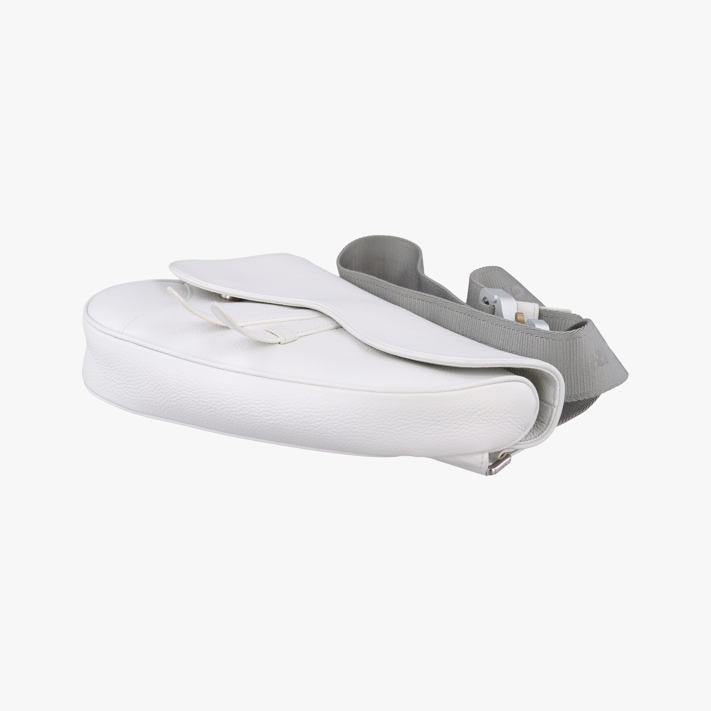 Vintage Christian Dior Saddle White leather  shoulderbag | stylenewstar