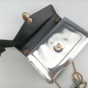 Pre-owned Bvlgari SERPENTI FOREVER Silver Patent  shoulderbag | stylenewstar