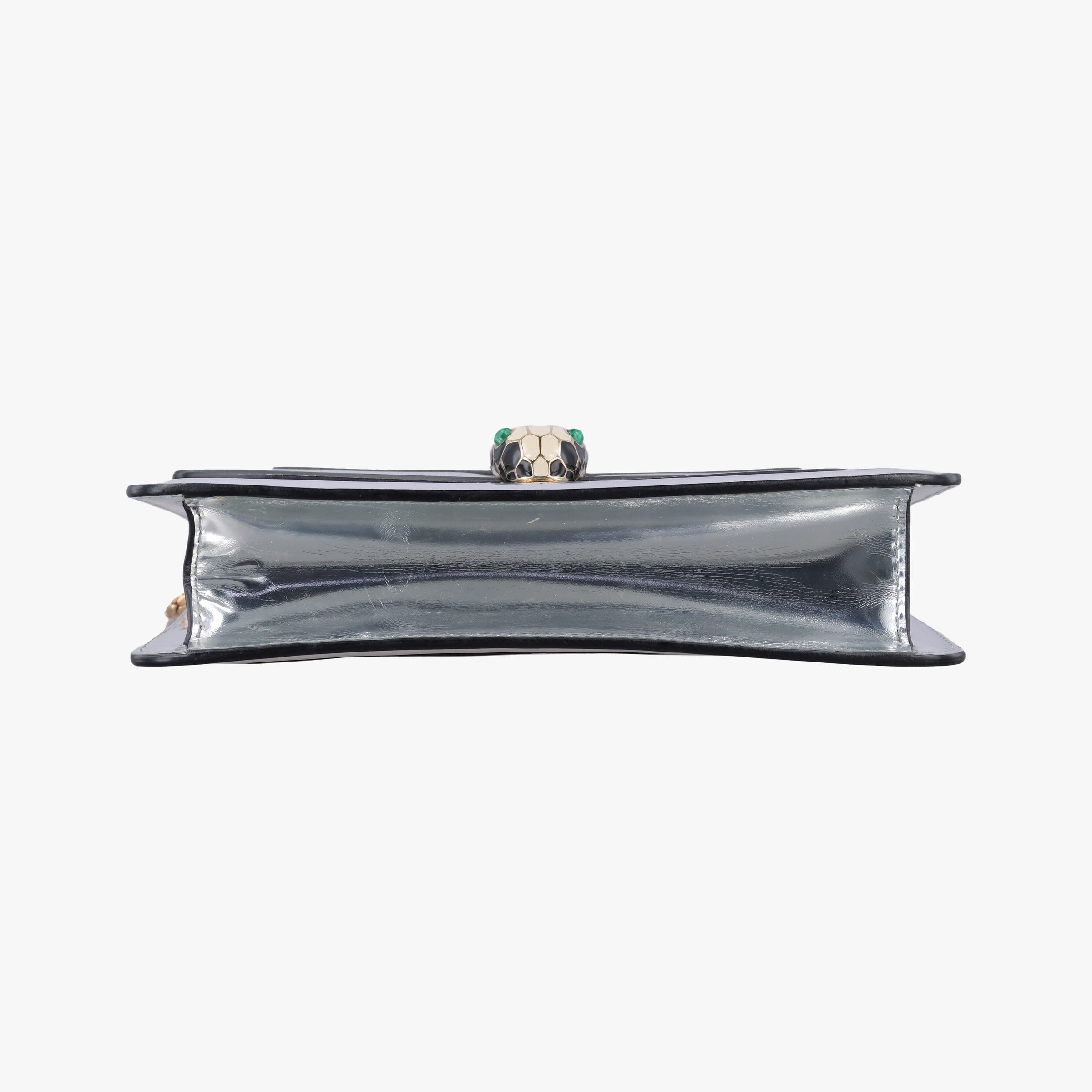 Pre-owned Bvlgari SERPENTI FOREVER Silver Patent  shoulderbag | stylenewstar
