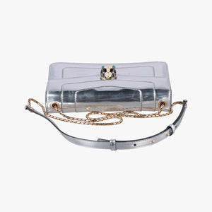 Pre-owned Bvlgari SERPENTI FOREVER Silver Patent  shoulderbag | stylenewstar