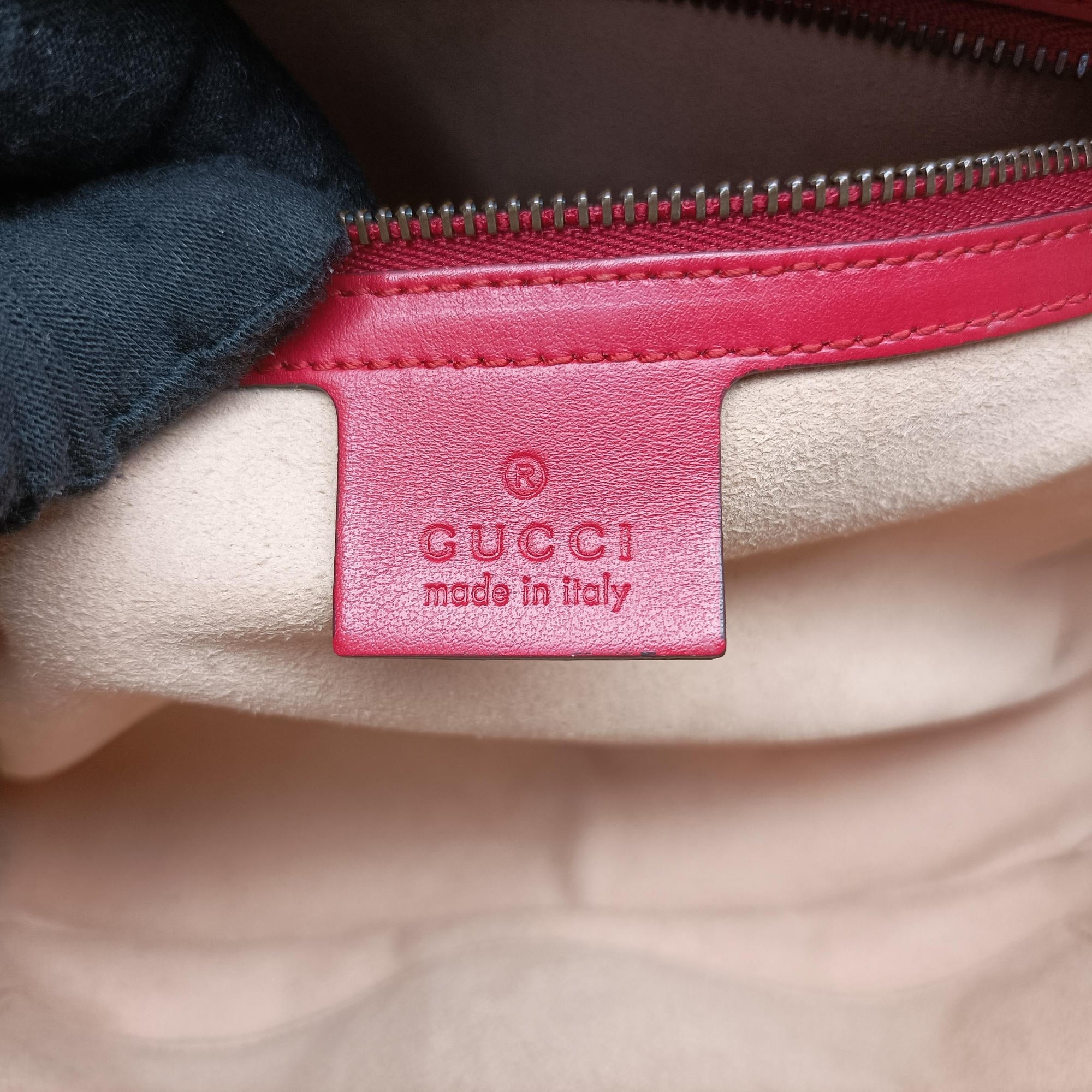 Pre-owned Gucci GG Marmont Red Leather 498100 shoulderbag | stylenewstar