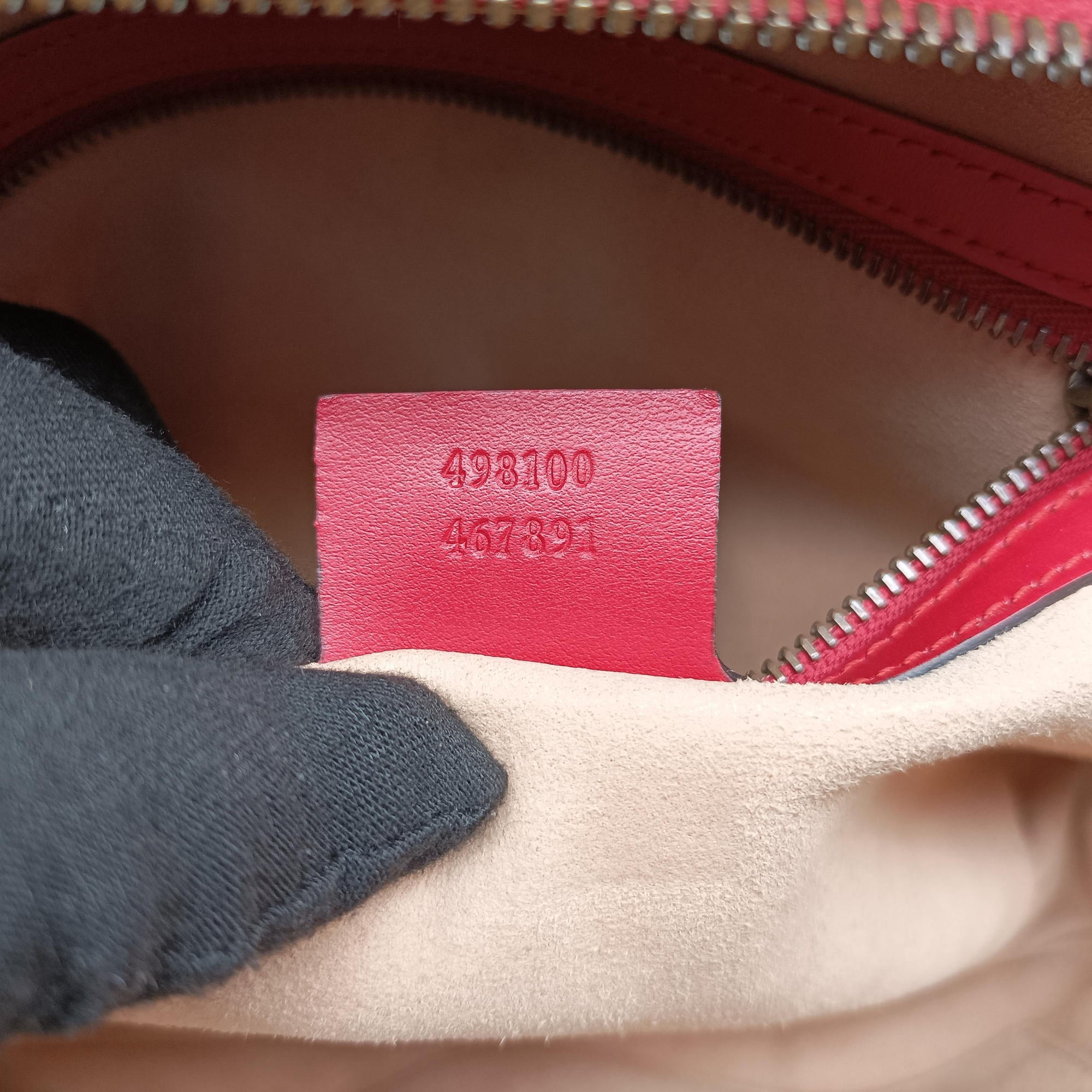 Pre-owned Gucci GG Marmont Red Leather 498100 shoulderbag | stylenewstar
