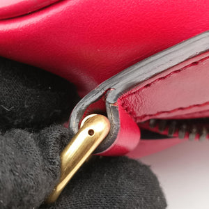 Pre-owned Gucci GG Marmont Red Leather 498100 shoulderbag | stylenewstar