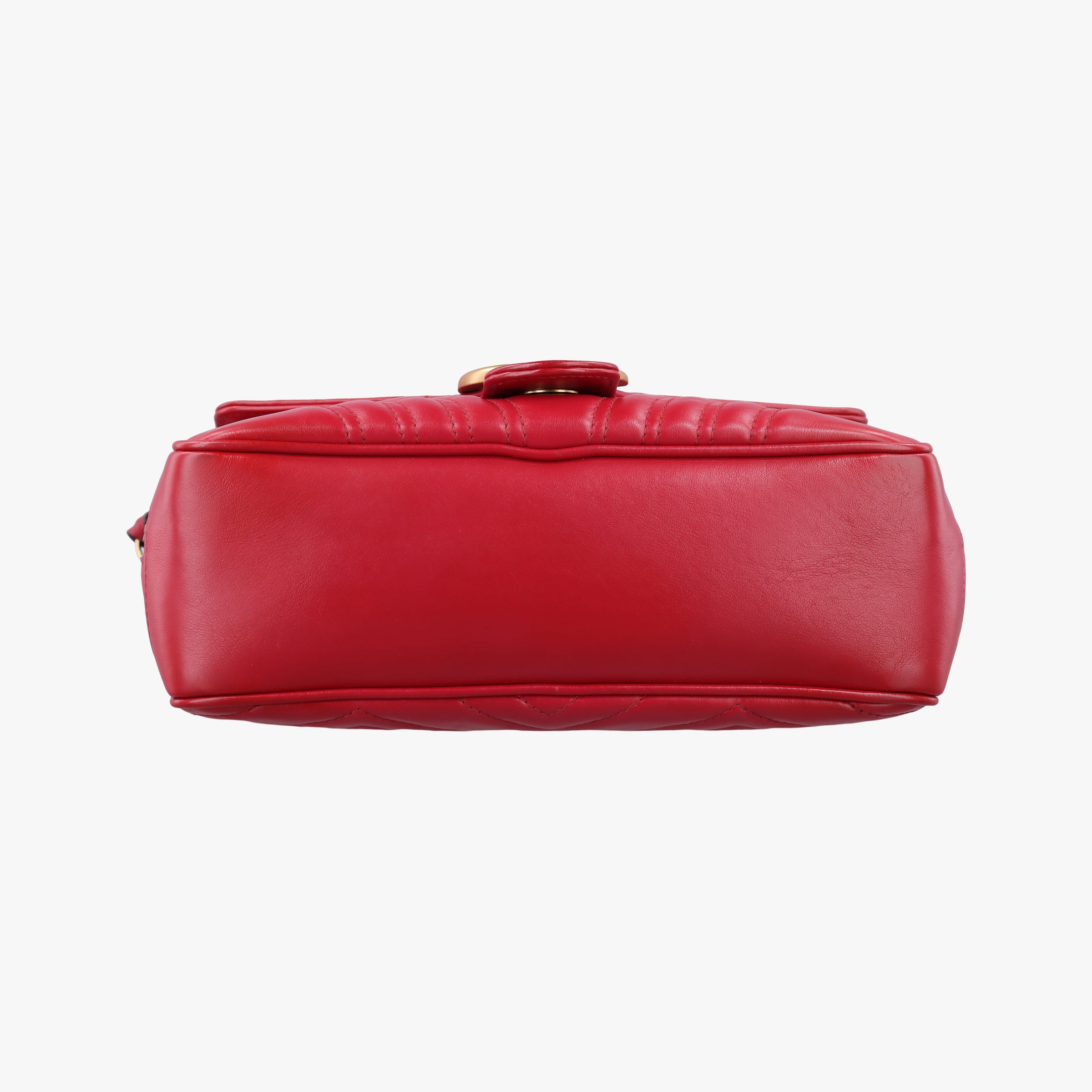 Pre-owned Gucci GG Marmont Red Leather 498100 shoulderbag | stylenewstar