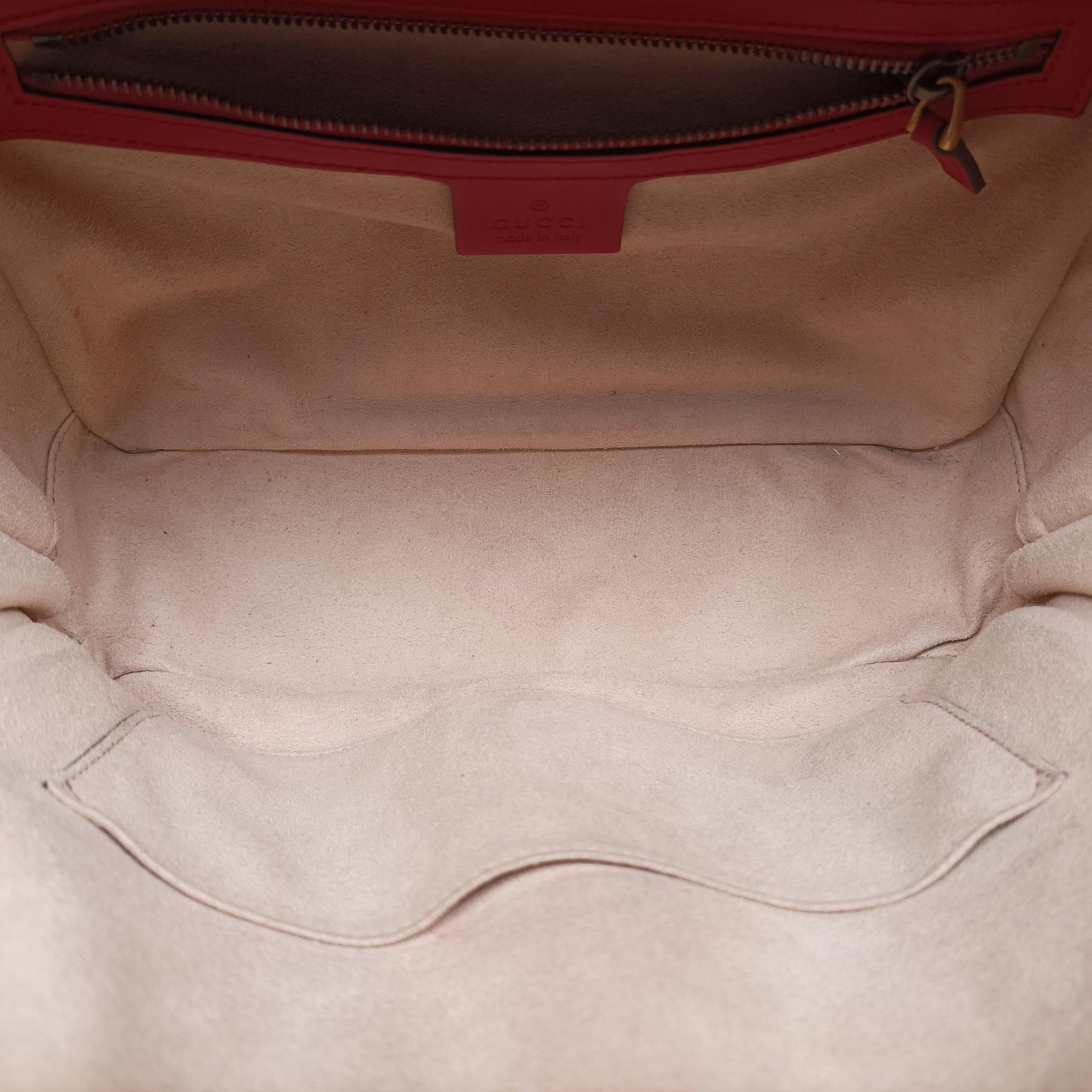 Pre-owned Gucci GG Marmont Red Leather 498100 shoulderbag | stylenewstar