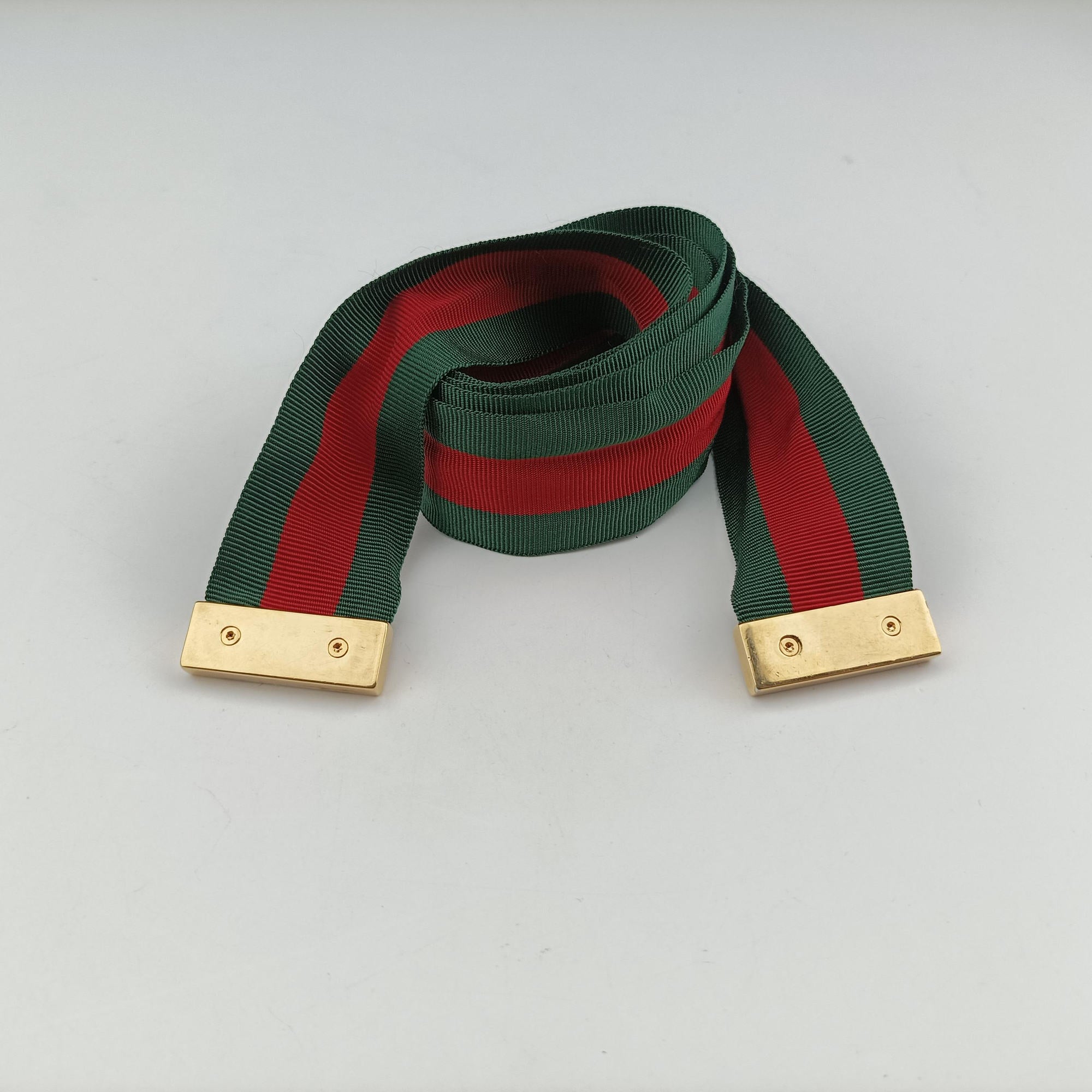 Pre-owned Gucci Sylvie Black×red×Green Leather 431666 handbag | stylenewstar
