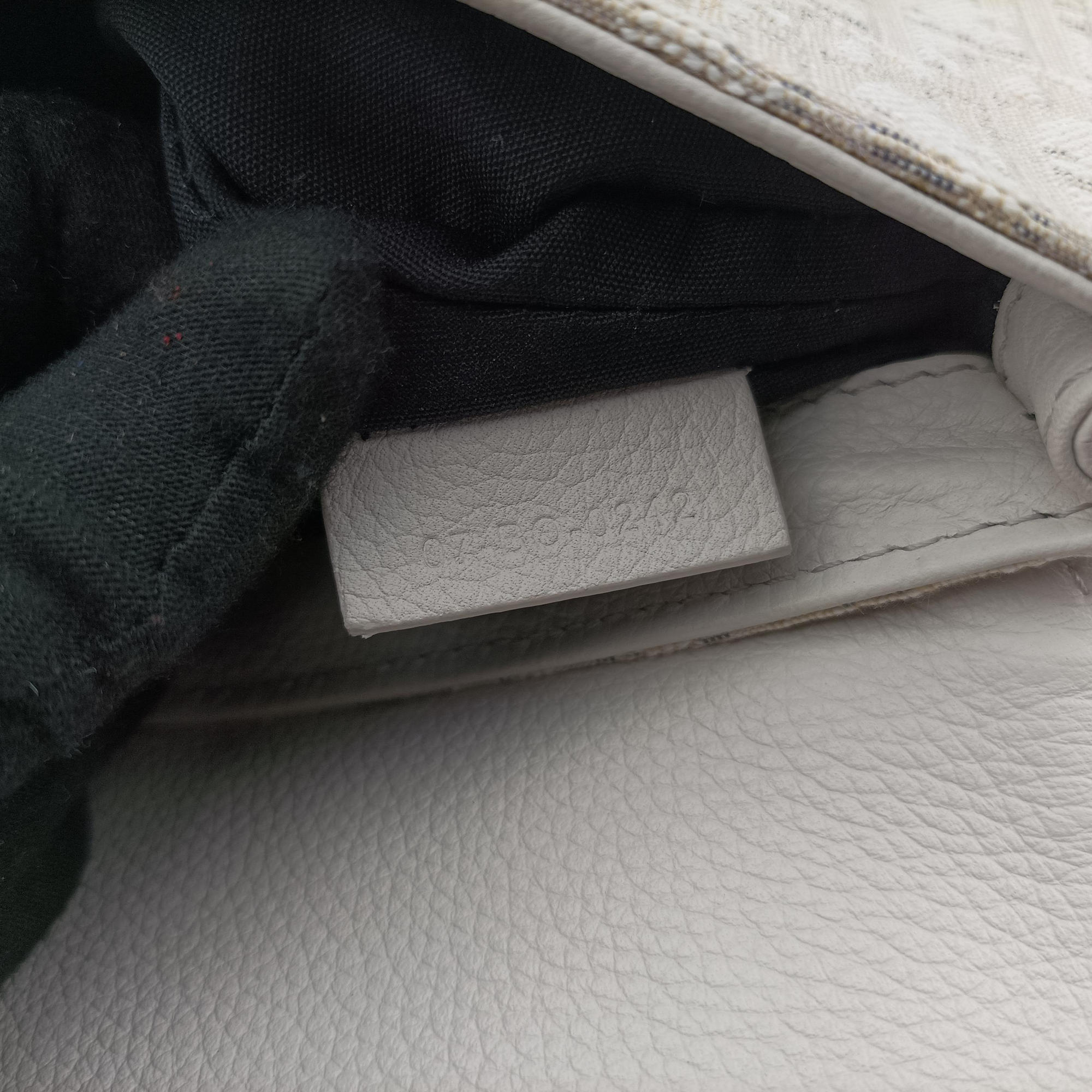 Pre-owned Christian Dior Saddle White Jacquard × Leather  bum bag/waist bag | stylenewstar