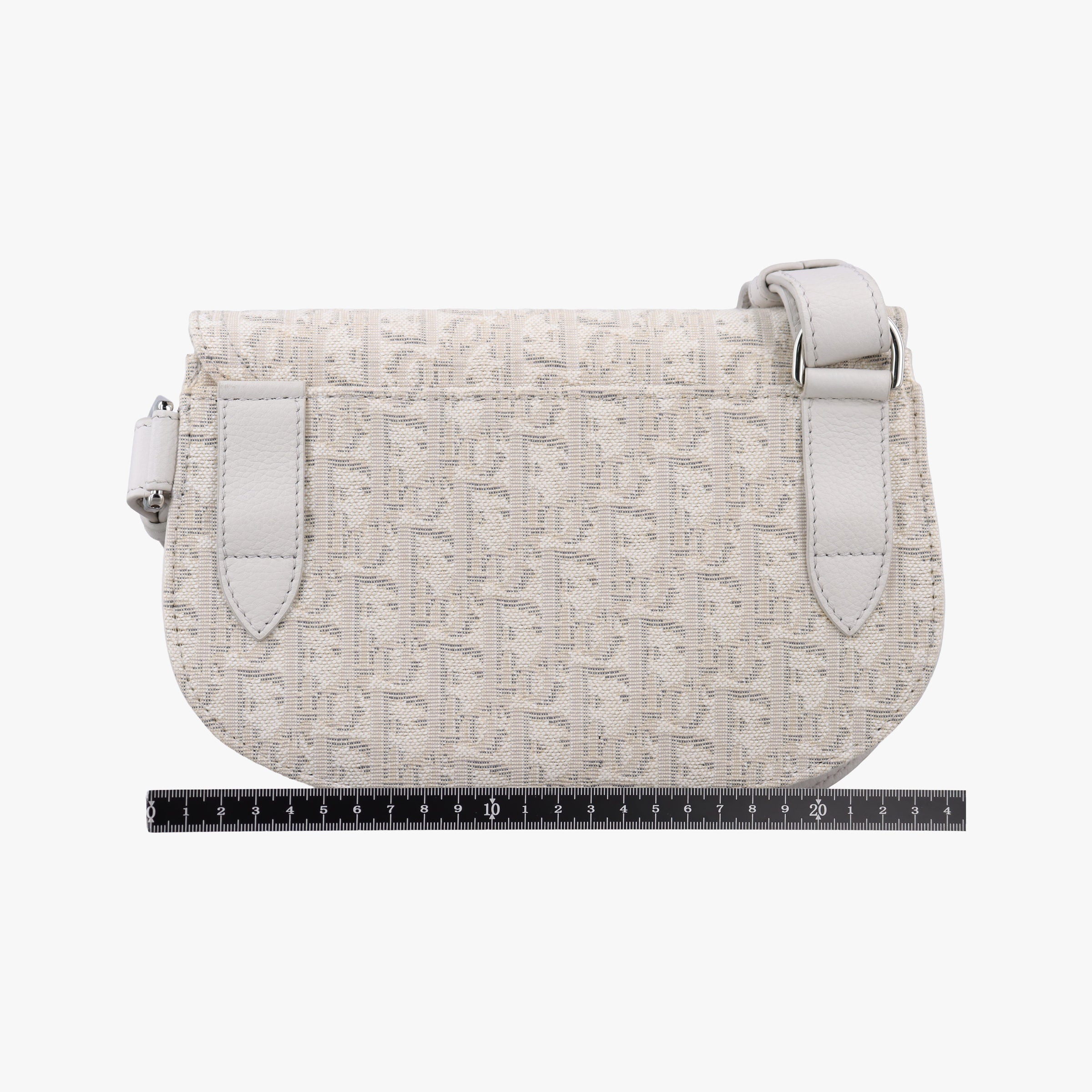 Pre-owned Christian Dior Saddle White Jacquard × Leather  bum bag/waist bag | stylenewstar