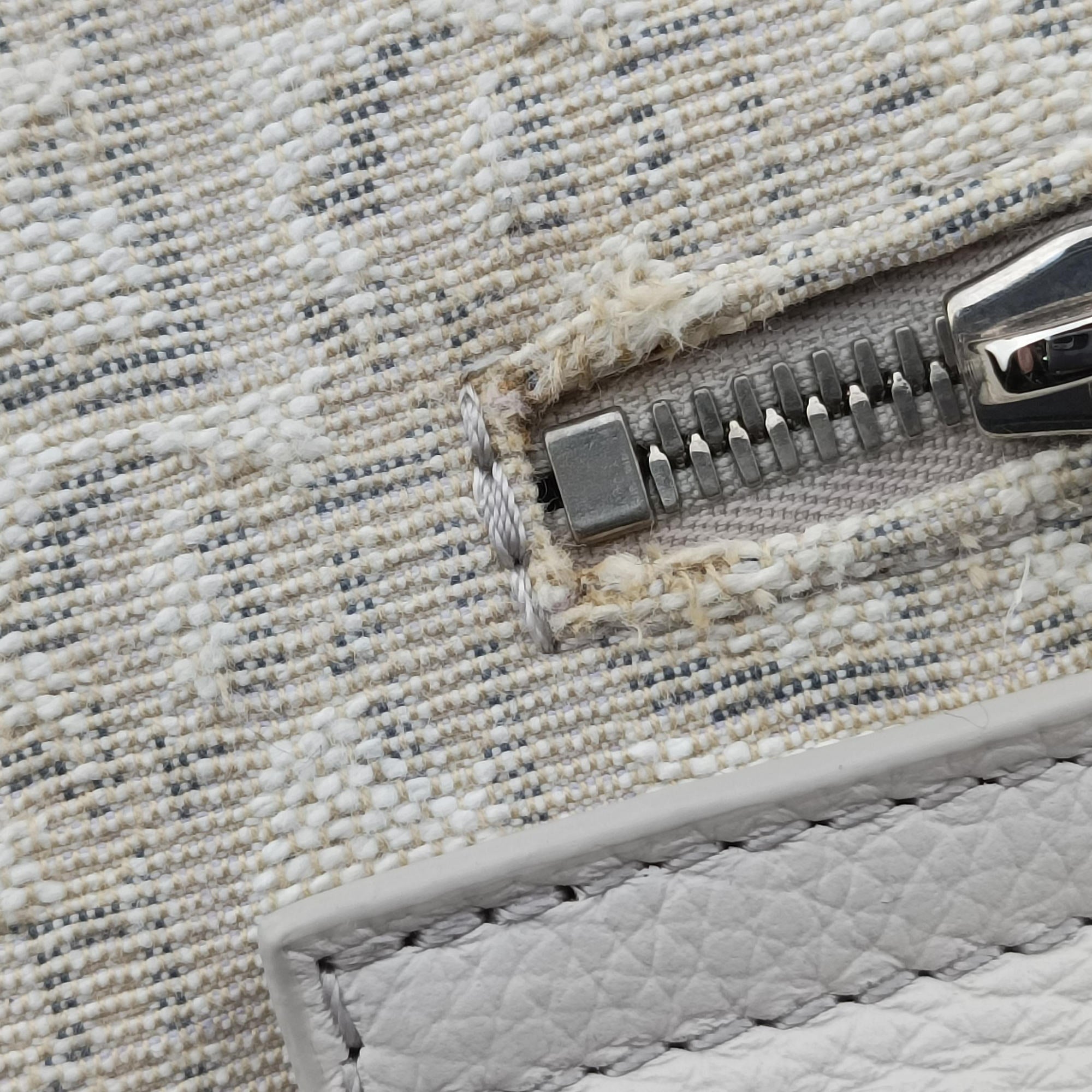 Pre-owned Christian Dior Saddle White Jacquard × Leather  bum bag/waist bag | stylenewstar