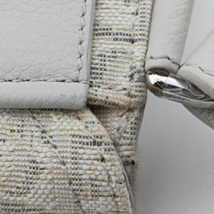 Pre-owned Christian Dior Saddle White Jacquard × Leather  bum bag/waist bag | stylenewstar