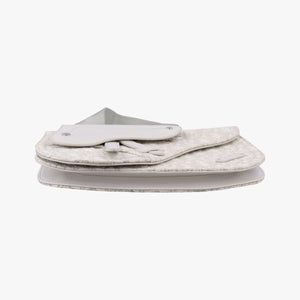 Pre-owned Christian Dior Saddle White Jacquard × Leather  bum bag/waist bag | stylenewstar