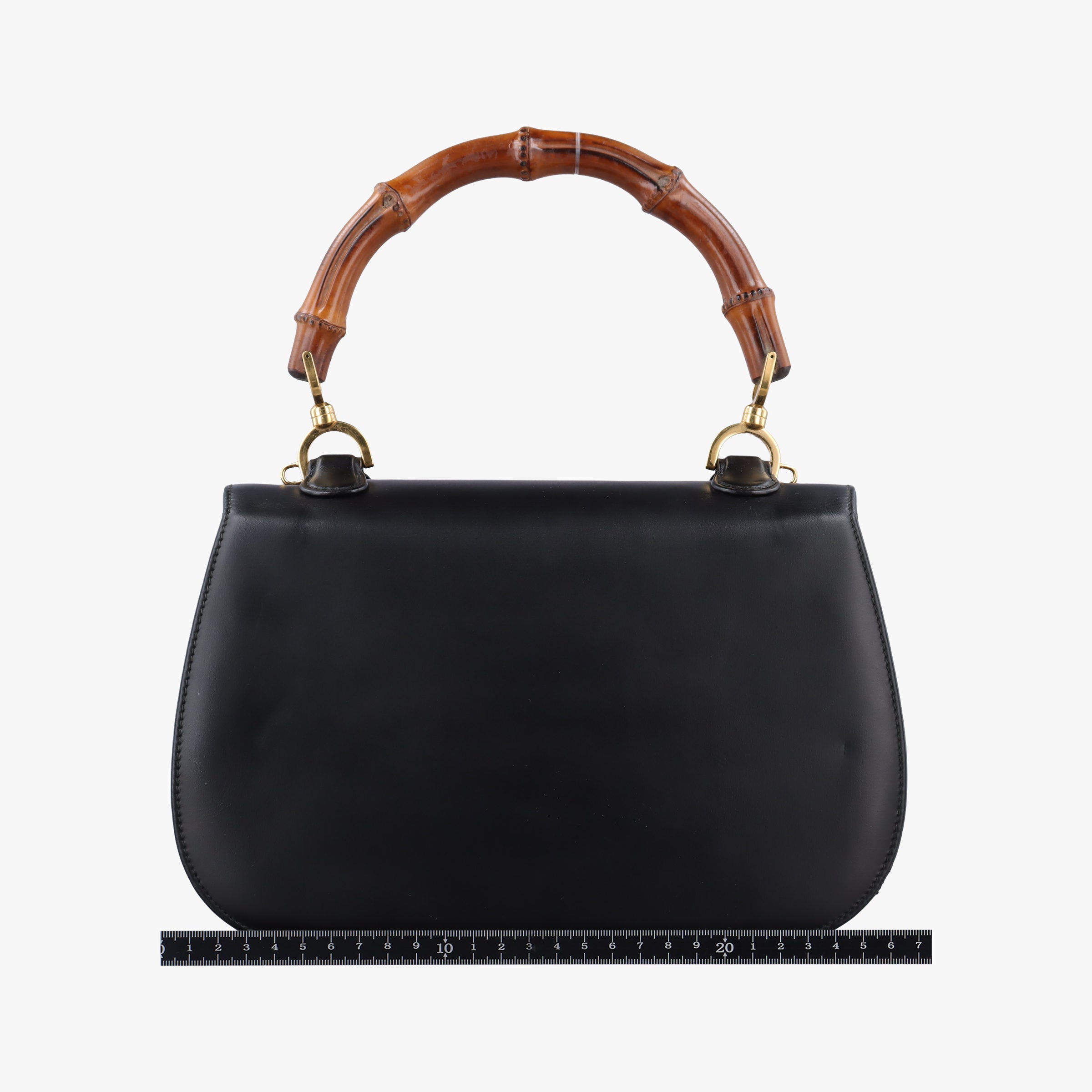 Pre-owned Gucci Bamboo Black Leather 000.12 handbag | stylenewstar
