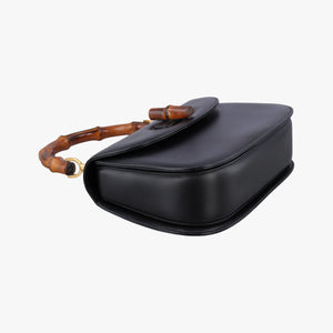 Pre-owned Gucci Bamboo Black Leather 000.12 handbag | stylenewstar