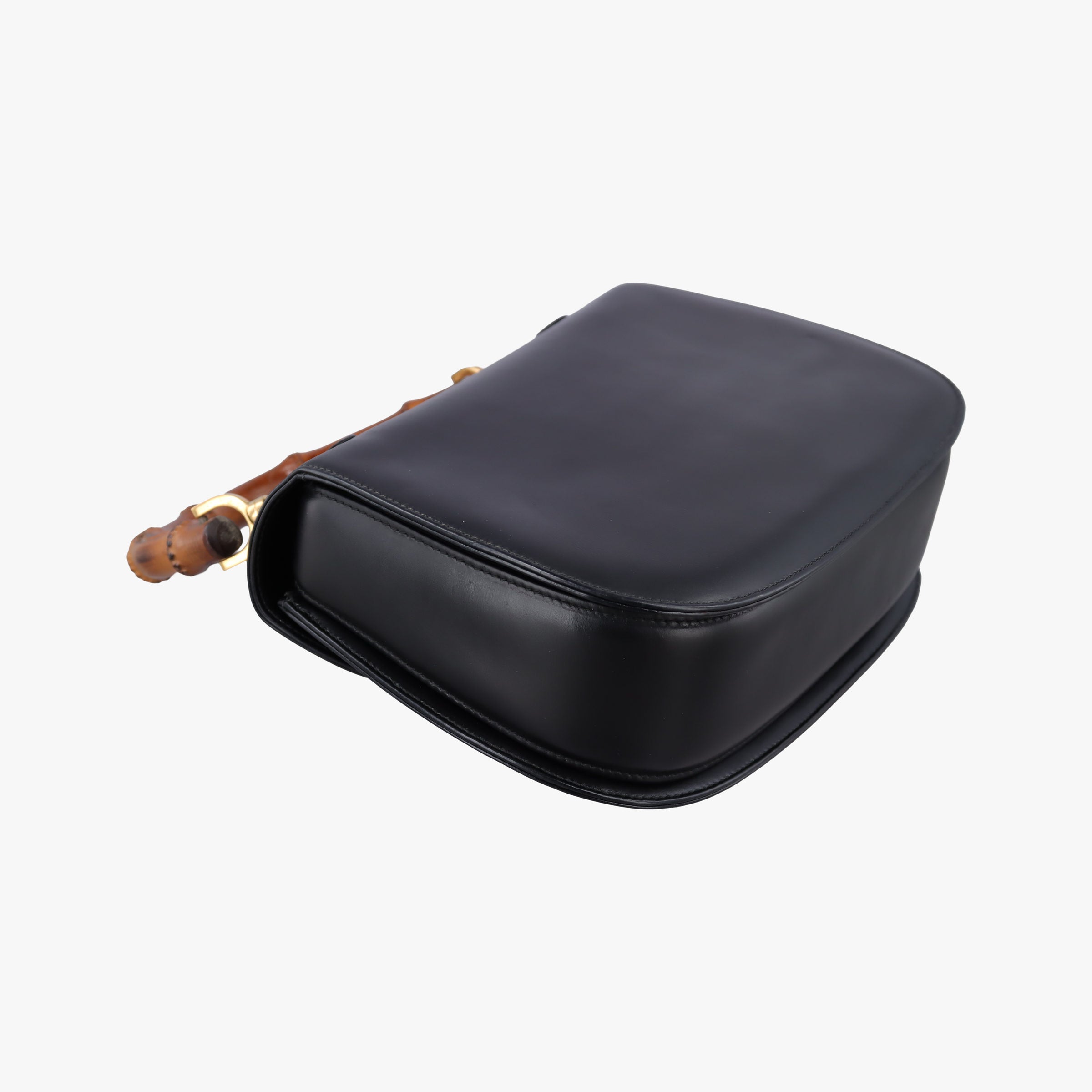 Pre-owned Gucci Bamboo Black Leather 000.12 handbag | stylenewstar