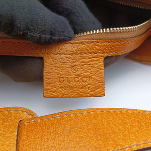 Pre-owned Gucci Horsebit Hobo Yellow Suede×leather 137388 shoulderbag | stylenewstar