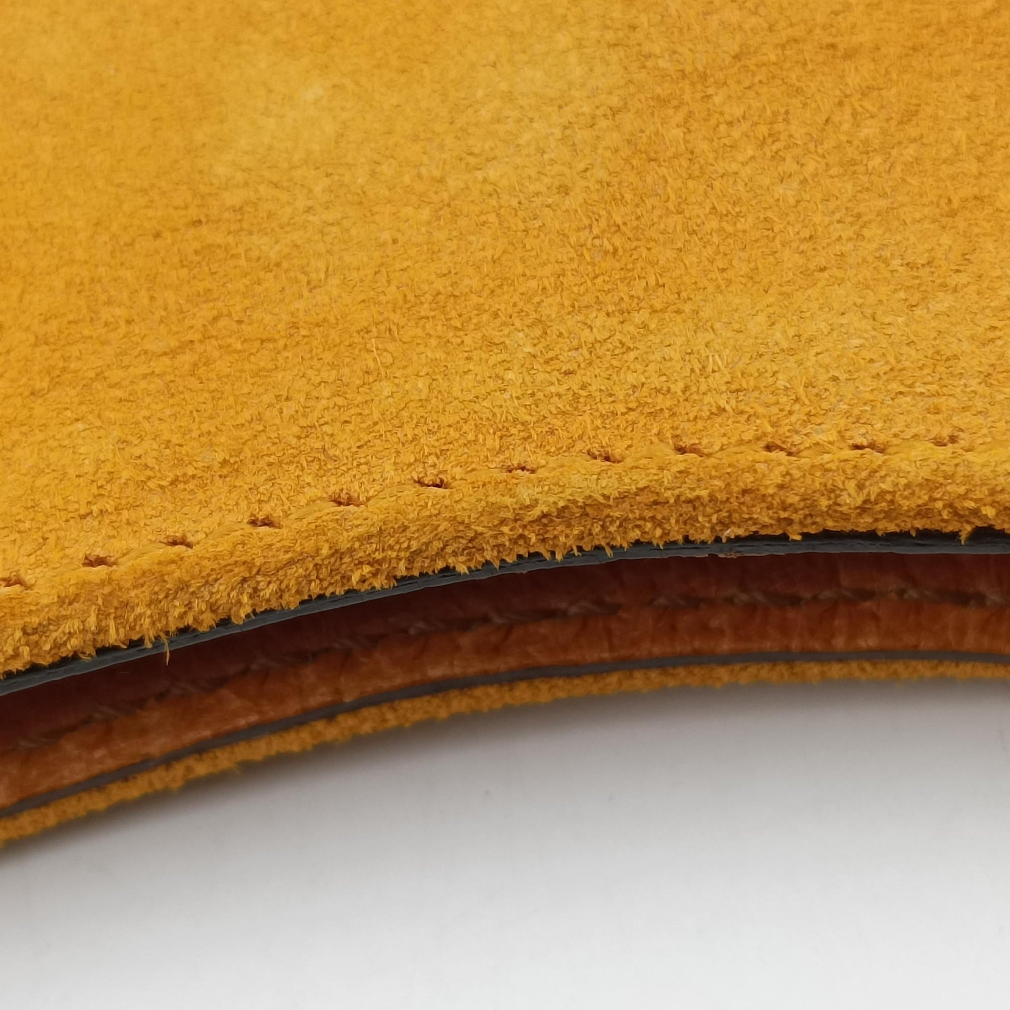 Pre-owned Gucci Horsebit Hobo Yellow Suede×leather 137388 shoulderbag | stylenewstar