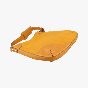 Pre-owned Gucci Horsebit Hobo Yellow Suede×leather 137388 shoulderbag | stylenewstar