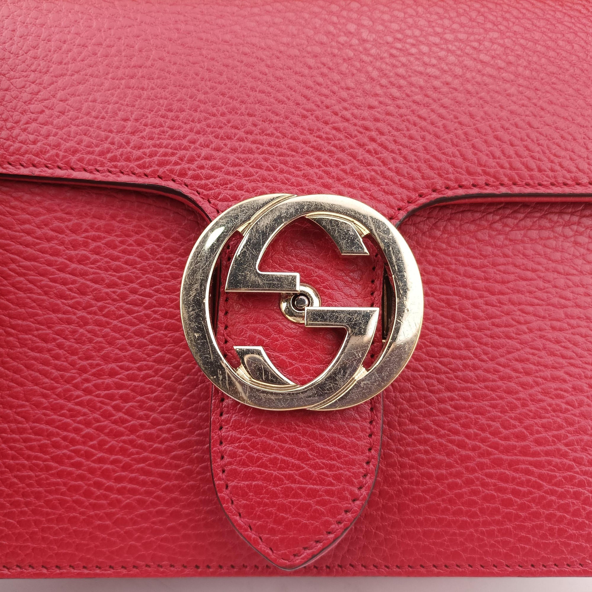 Secondhand Gucci Interlocking G Red Leather 510304 shoulderbag | stylenewstar