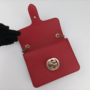 Secondhand Gucci Interlocking G Red Leather 510304 shoulderbag | stylenewstar