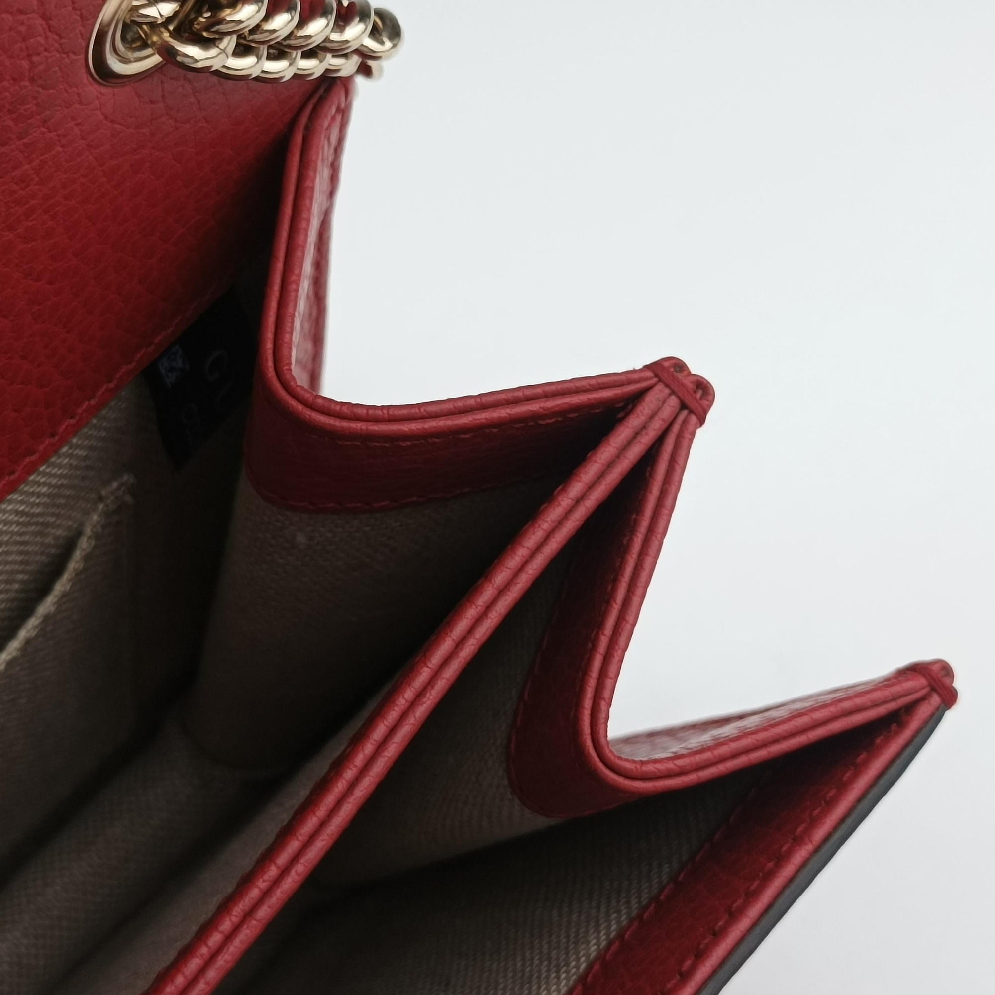 Secondhand Gucci Interlocking G Red Leather 510304 shoulderbag | stylenewstar