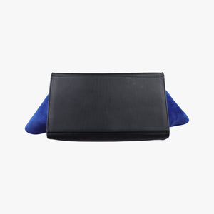 Vintage Celine Trapeze Beige×black×blue Suede × leather  shoulderbag | stylenewstar
