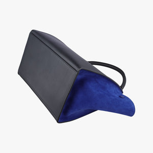Vintage Celine Trapeze Beige×black×blue Suede × leather  shoulderbag | stylenewstar