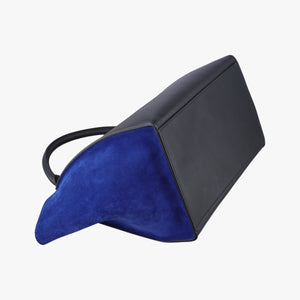 Vintage Celine Trapeze Beige×black×blue Suede × leather  shoulderbag | stylenewstar
