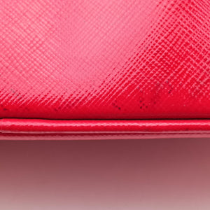 Pre-owned Prada Galleria Red SAFFIANO Patent BN1801 shoulderbag | stylenewstar